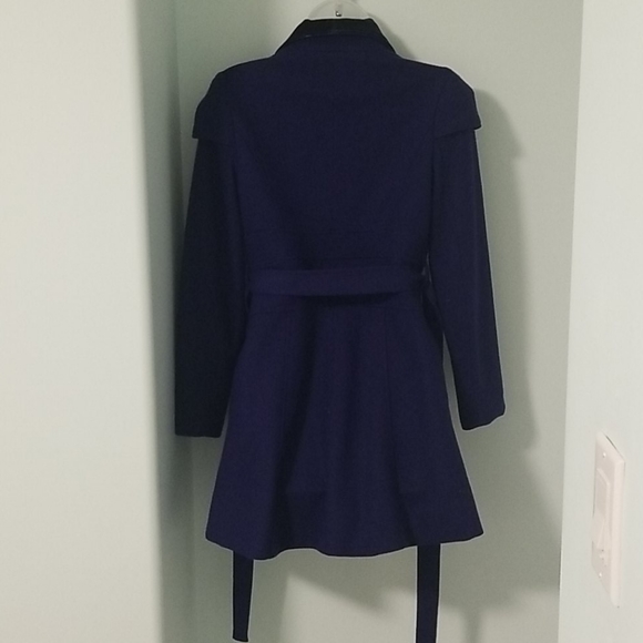 Purple velvet & wool dress coat sz 6 - Picture 3 of 5